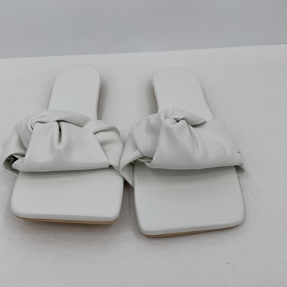Sol Sana St Sana Avery white slide sandal shoe mule flat twist band new 40 9 - Picture 2 of 6
